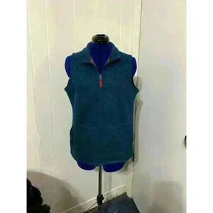 Orvis green Wool Blend Full Zip Womens Vest Size Medium EUC Hiking Outdoor